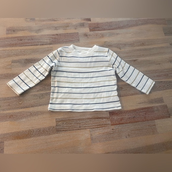 Carters Baby Boy Overall Set Bear Puppy Blue Stripes Long Sleeve 12 months - Picture 2 of 11